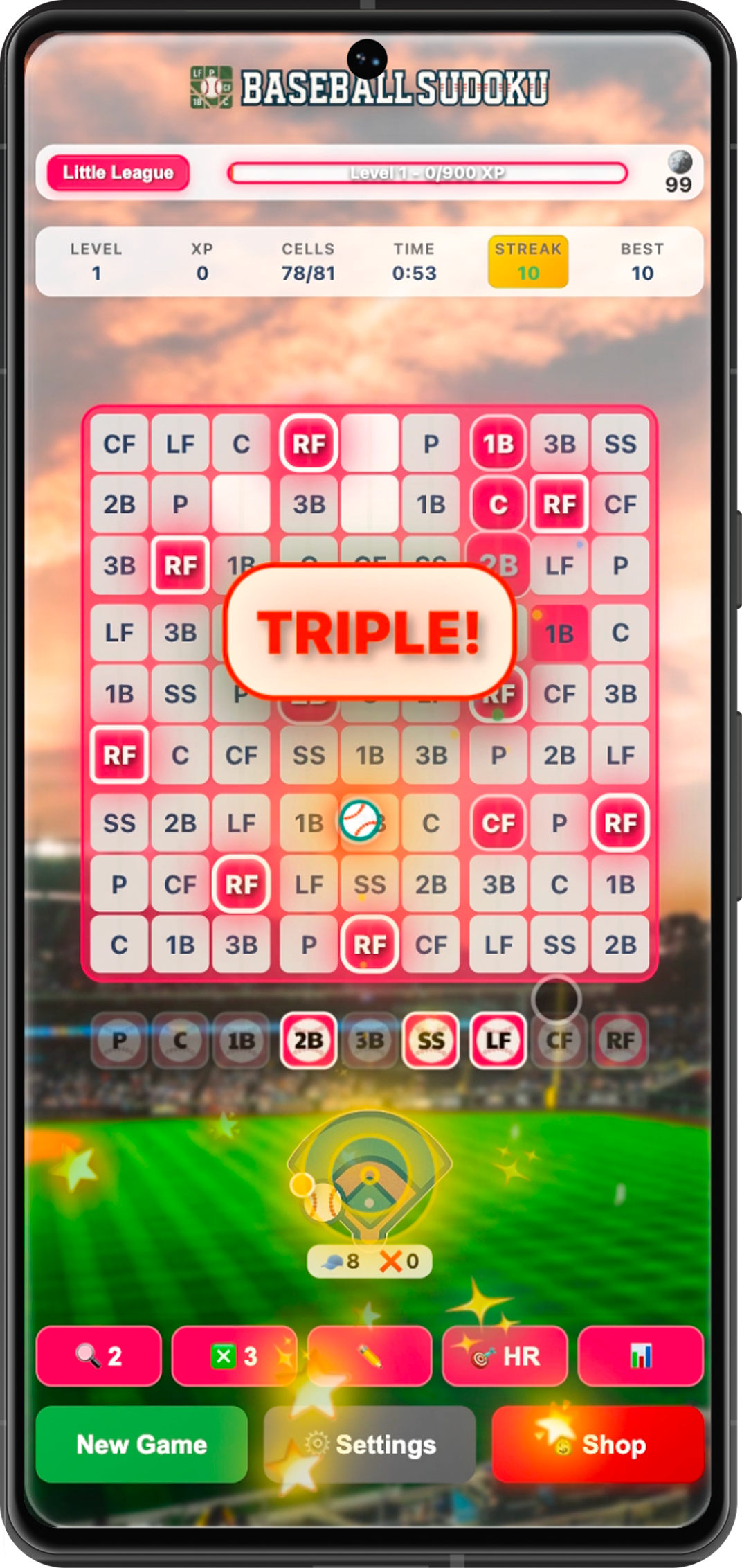 Triple play celebration